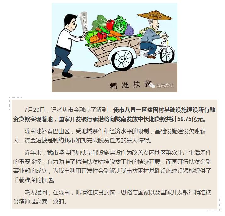 國開行支持貧困村基礎(chǔ)設(shè)施建設(shè)，隴南究竟能分得多大“蛋糕”？