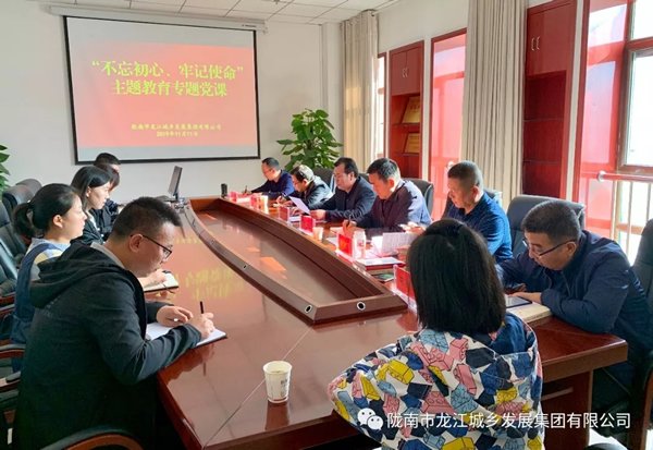 市龍江集團開展“不忘初心、牢記使命”主題教育專題黨課